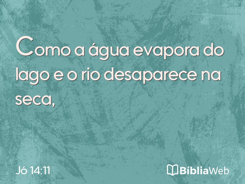 Jó 14:11 em imagem para compartilhar