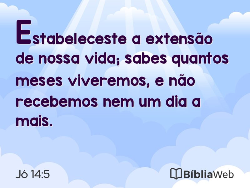 Jó 14:5 em imagem para compartilhar