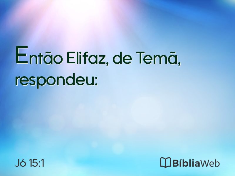 Jó 15:1 em imagem para compartilhar