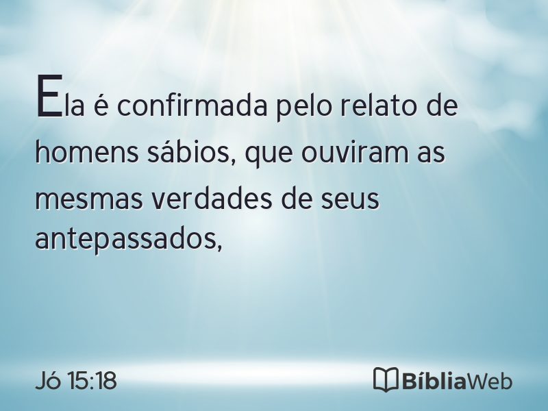 Jó 15:18 em imagem para compartilhar