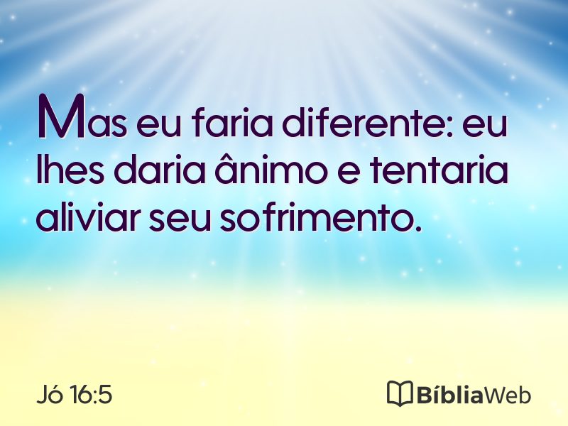 Jó 16:5 em imagem para compartilhar