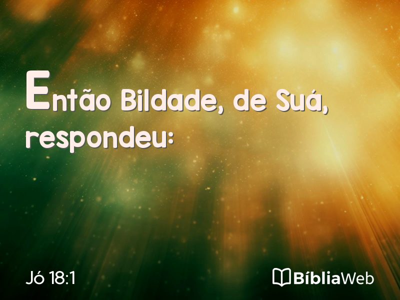 Jó 18:1 em imagem para compartilhar
