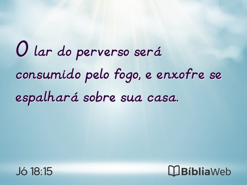 Jó 18:15 em imagem para compartilhar