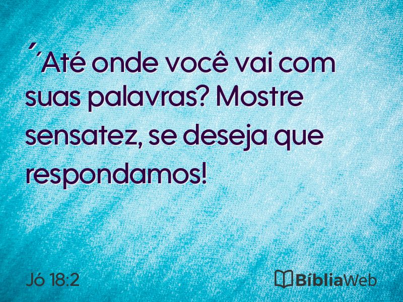 Jó 18:2 em imagem para compartilhar