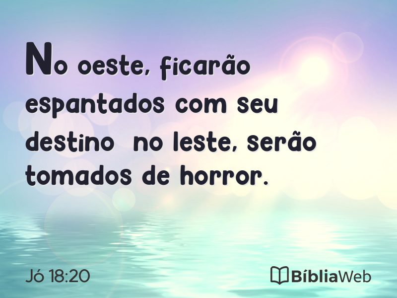 Jó 18:20 em imagem para compartilhar