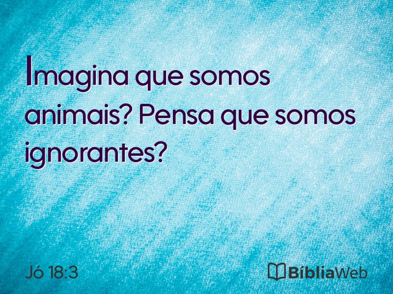 Jó 18:3 em imagem para compartilhar