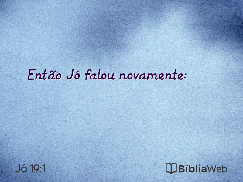 Jó 19:1 em imagem para compartilhar