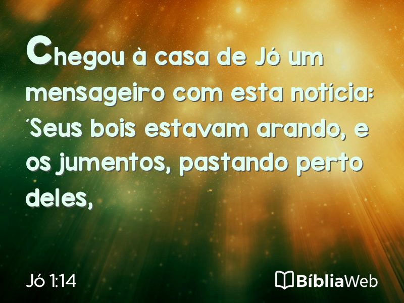 Jó 1:14 em imagem para compartilhar