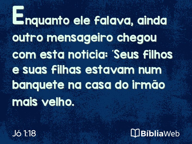 Jó 1:18 em imagem para compartilhar