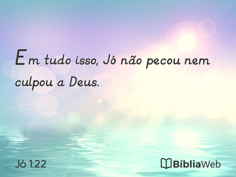 Jó 1:22 em imagem para compartilhar