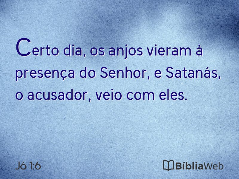 Jó 1:6 em imagem para compartilhar