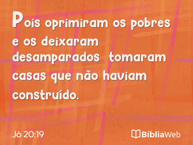 Jó 20:19 em imagem para compartilhar