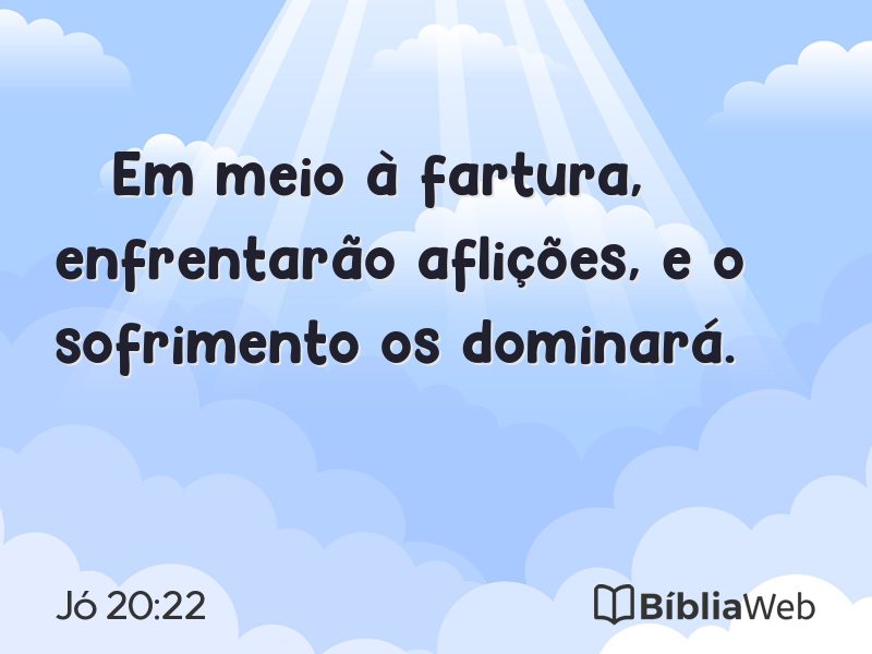 Jó 20:22 em imagem para compartilhar