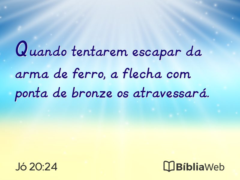 Jó 20:24 em imagem para compartilhar