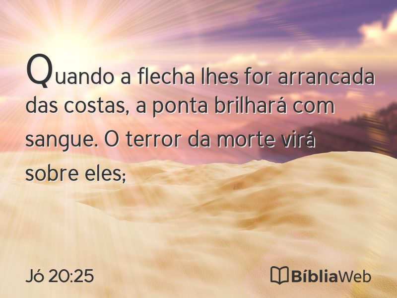 Jó 20:25 em imagem para compartilhar