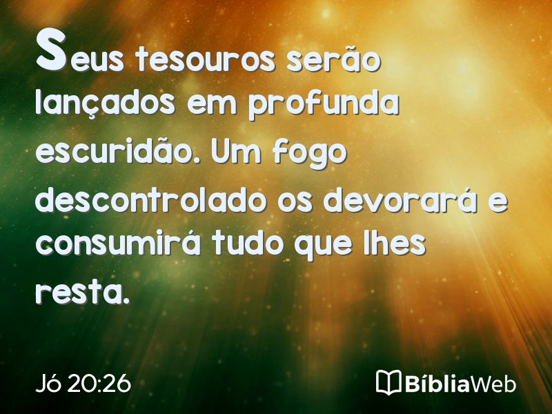 Jó 20:26 em imagem para compartilhar
