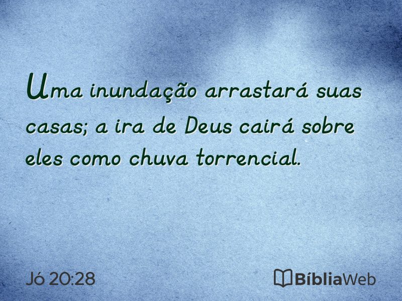 Jó 20:28 em imagem para compartilhar
