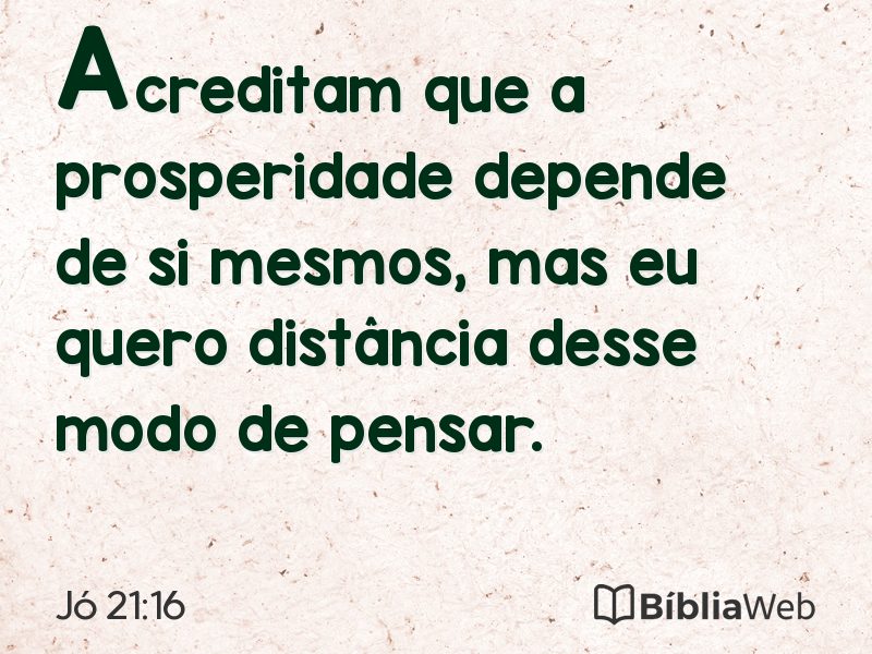 Jó 21:16 em imagem para compartilhar