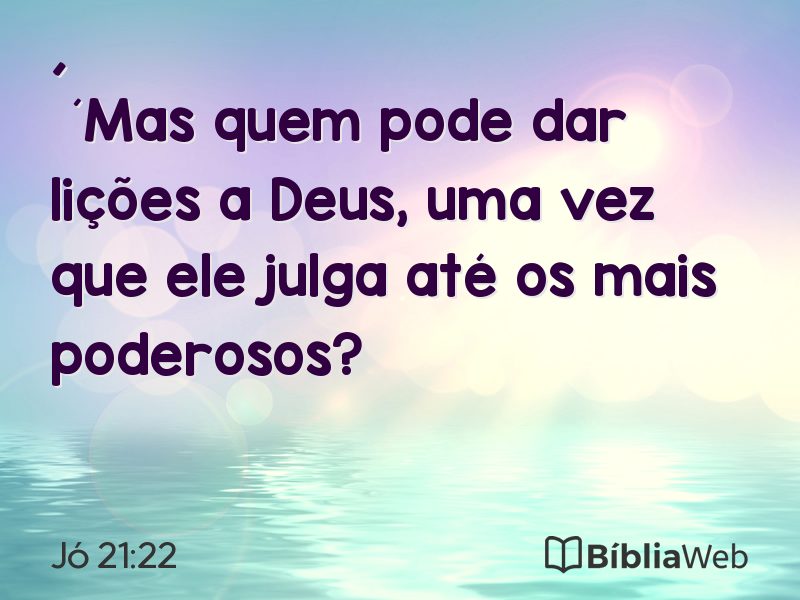 Jó 21:22 em imagem para compartilhar