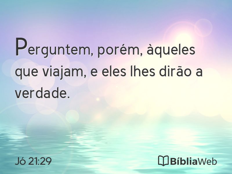 Jó 21:29 em imagem para compartilhar