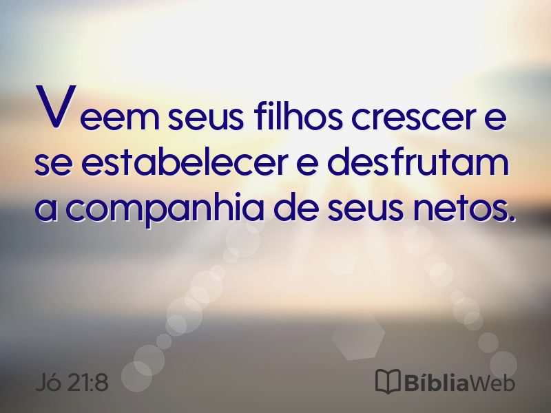 Jó 21:8 em imagem para compartilhar