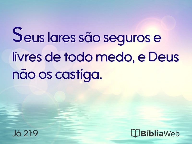 Jó 21:9 em imagem para compartilhar