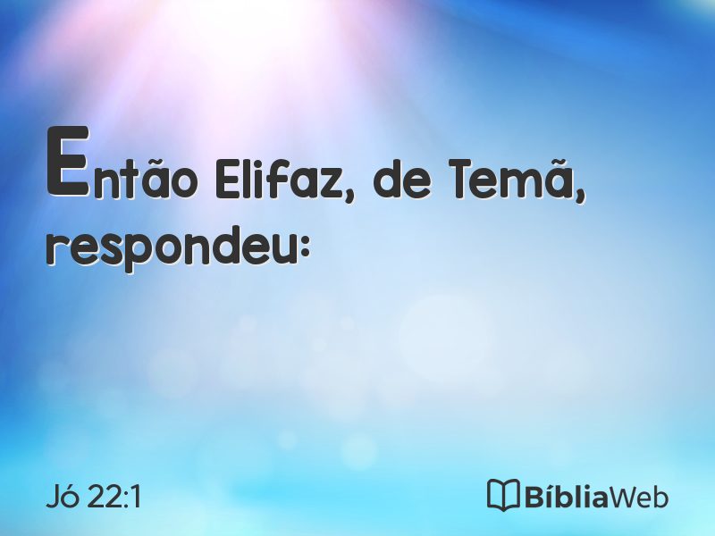 Jó 22:1 em imagem para compartilhar