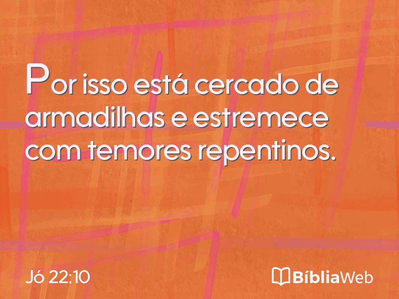 Jó 22:10 em imagem para compartilhar