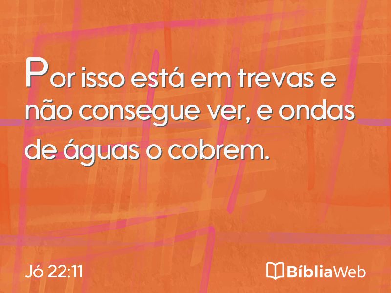 Jó 22:11 em imagem para compartilhar