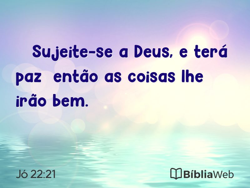 Jó 22:21 em imagem para compartilhar