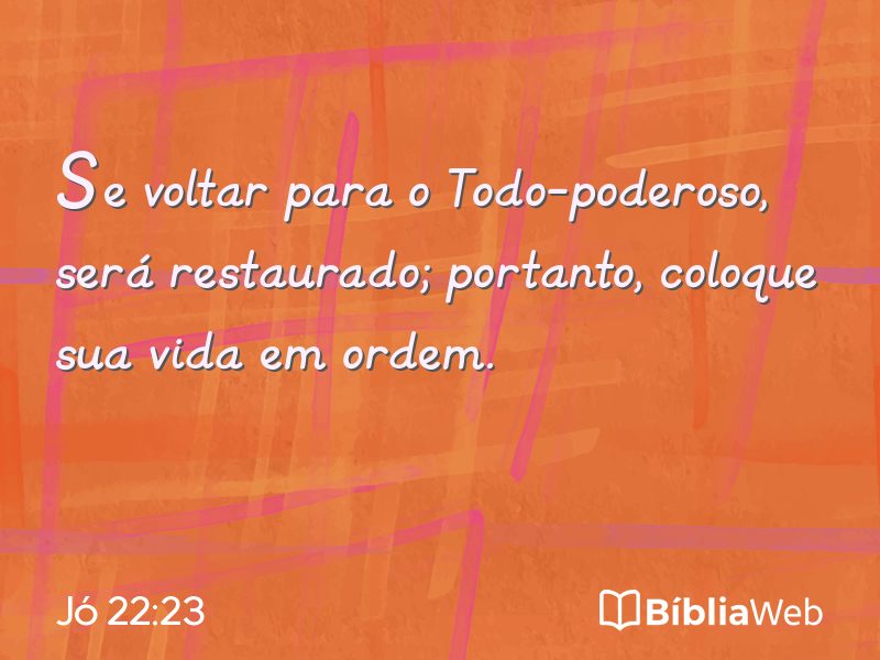 Jó 22:23 em imagem para compartilhar
