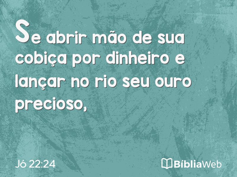 Jó 22:24 em imagem para compartilhar