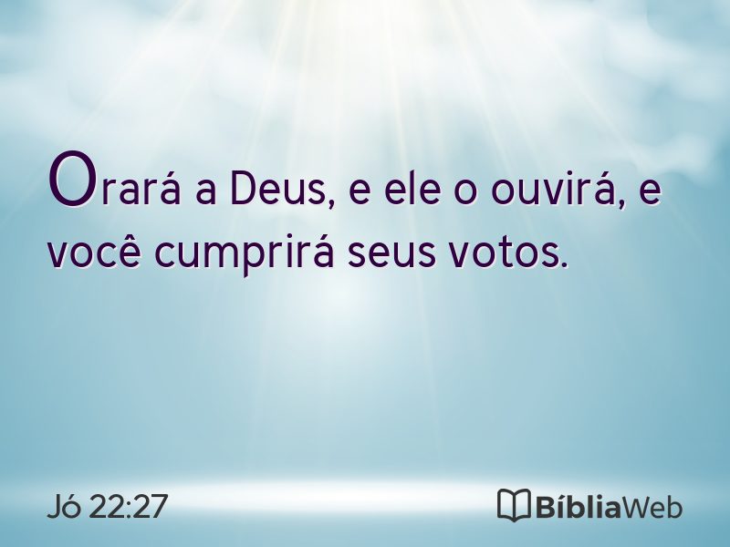 Jó 22:27 em imagem para compartilhar