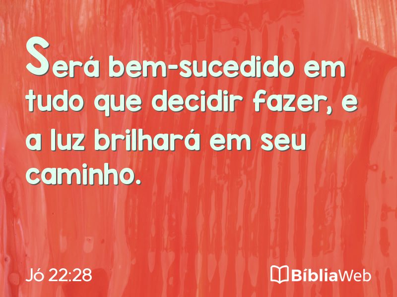 Jó 22:28 em imagem para compartilhar
