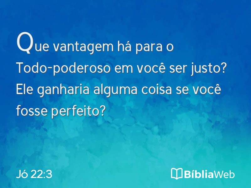 Jó 22:3 em imagem para compartilhar