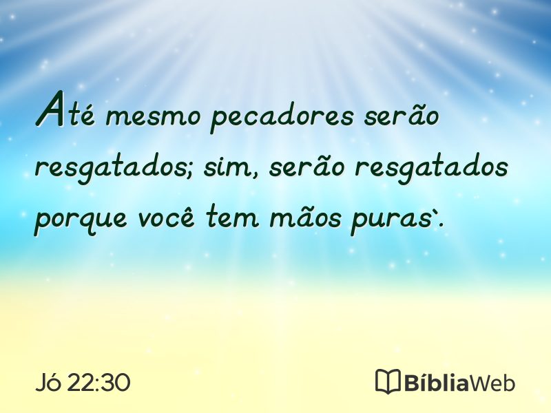 Jó 22:30 em imagem para compartilhar