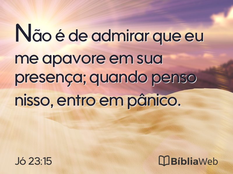 Jó 23:15 em imagem para compartilhar
