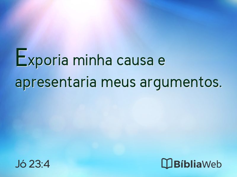 Jó 23:4 em imagem para compartilhar