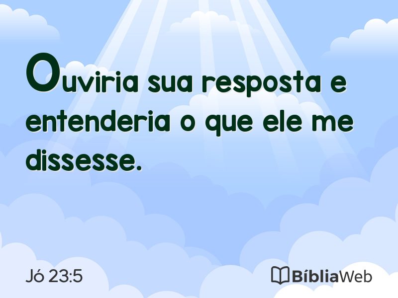 Jó 23:5 em imagem para compartilhar