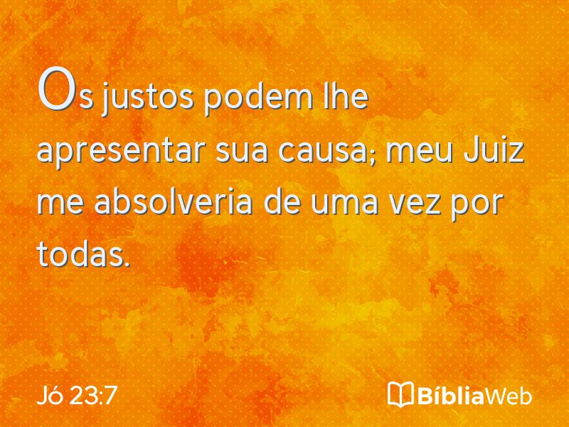 Jó 23:7 em imagem para compartilhar