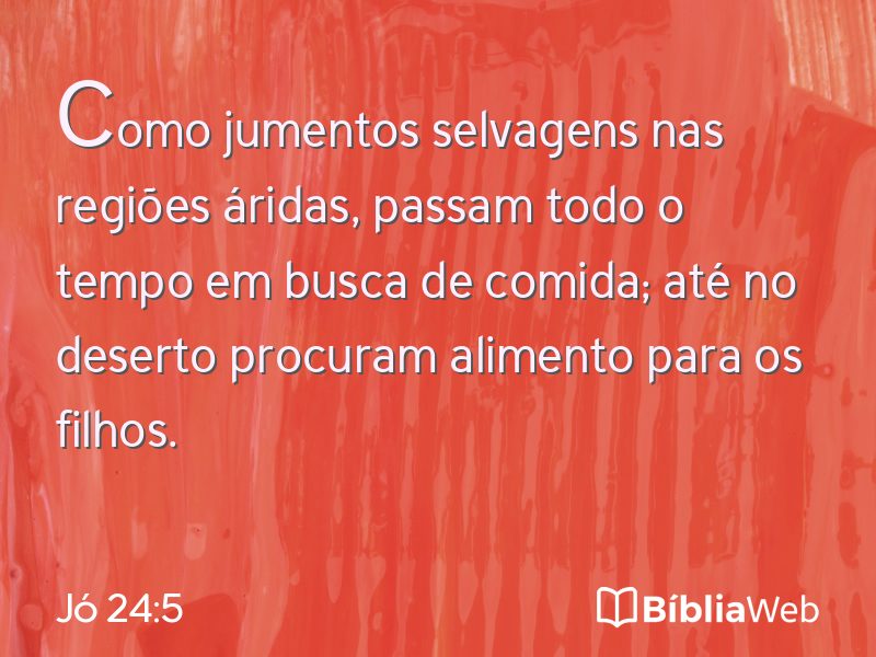 Jó 24:5 em imagem para compartilhar