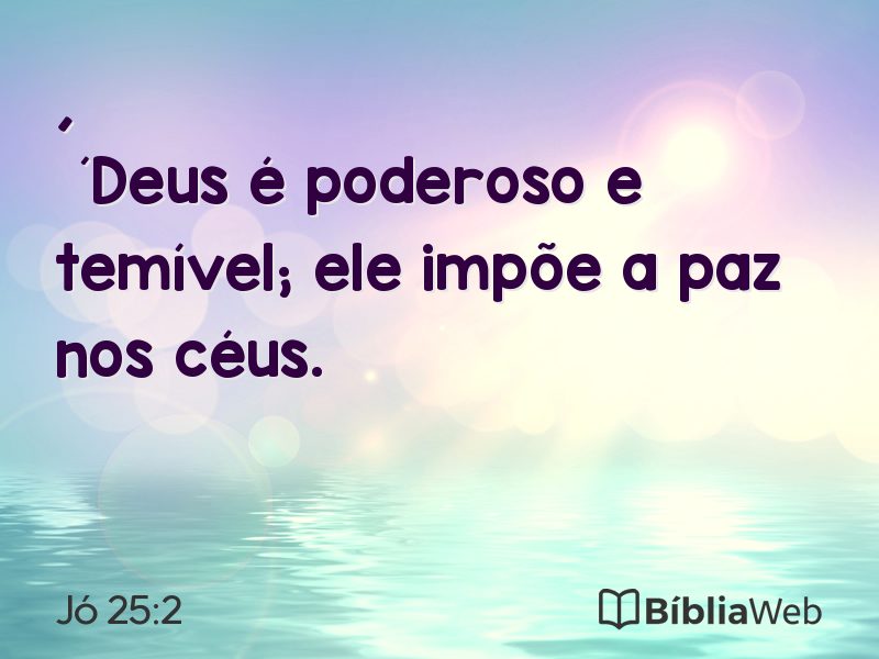 Jó 25:2 em imagem para compartilhar