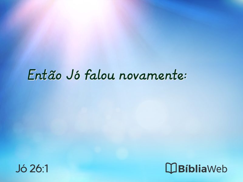Jó 26:1 em imagem para compartilhar