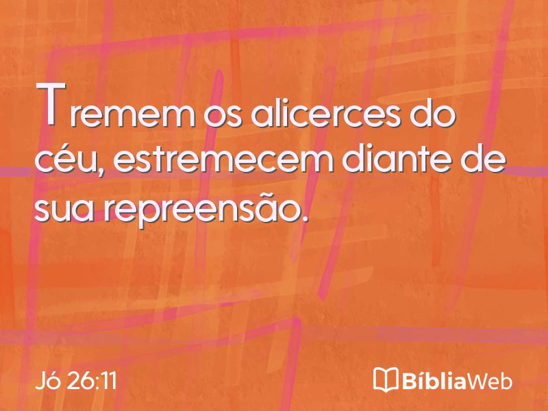 Jó 26:11 em imagem para compartilhar