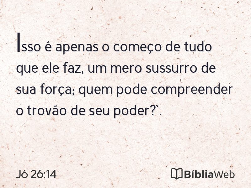 Jó 26:14 em imagem para compartilhar