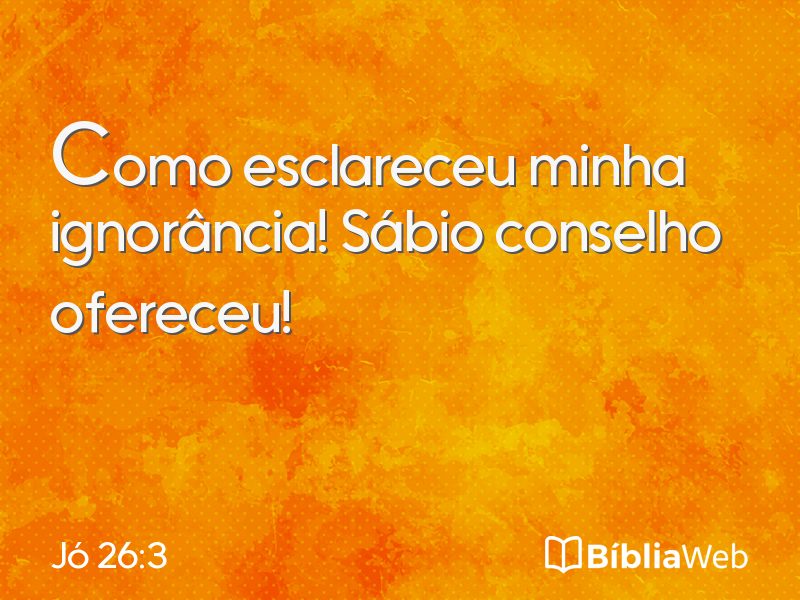 Jó 26:3 em imagem para compartilhar