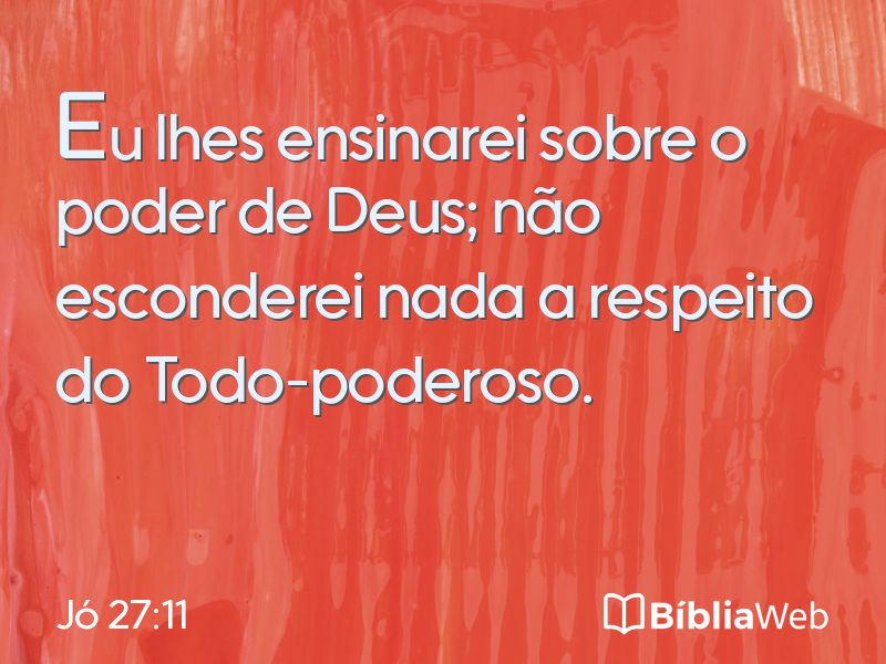 Jó 27:11 em imagem para compartilhar