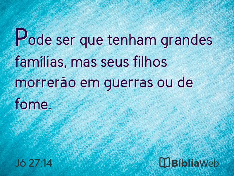 Jó 27:14 em imagem para compartilhar