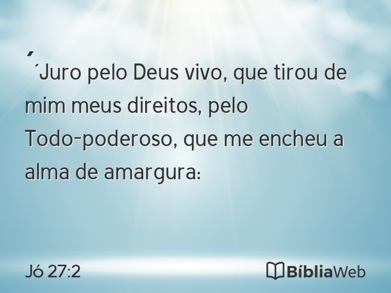 Jó 27:2 em imagem para compartilhar