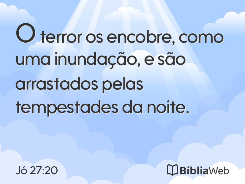 Jó 27:20 em imagem para compartilhar